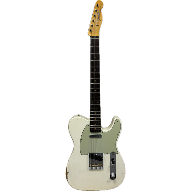 (DEMO) Fender Custom Shop '63 Telecaster Relic Electric Guitar - Aged Olympic White